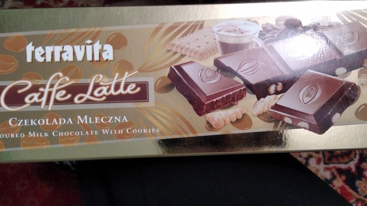 Фото - Шоколад молочный со вкусом лате с печеньем Terravita