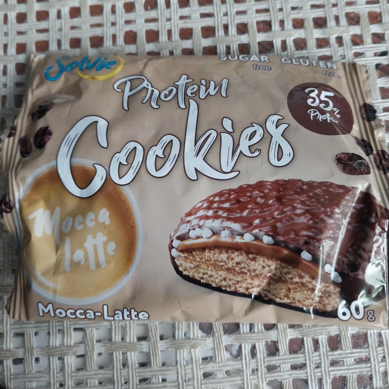 Фото - Печенье протеиновое cookies protein мока латте Solvie