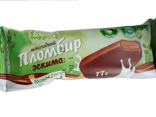 Фото - Мороженое 'Бела бяреза' Эскимо шоколадный пломбир