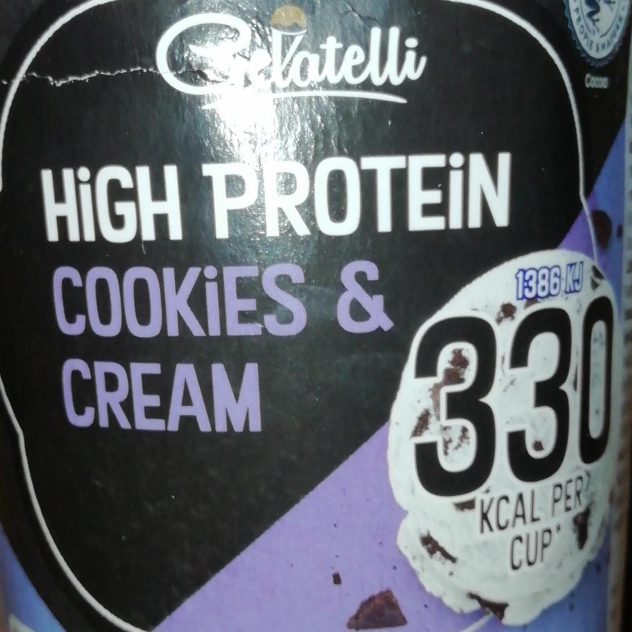 Фото - Мороженое протеиновое High Protein Cookies & Cream Gelatelli