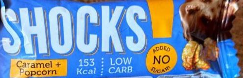 Фото - батончик карамельный попкорн в шоколаде Shocks