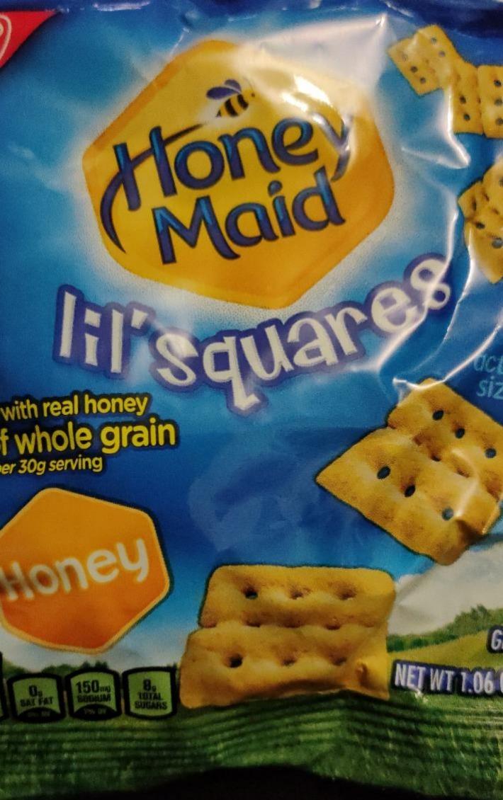 Фото - Крекеры медовые Lil' Squares Graham Crackers Honey Maid