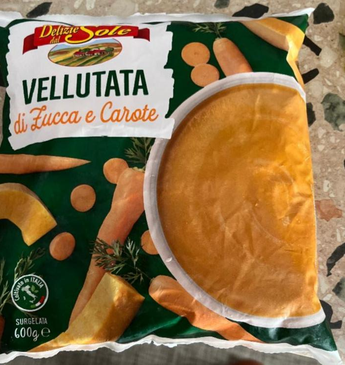 Фото - суп пюре из тыквы и моркови Vellutata Delizie dal Sole