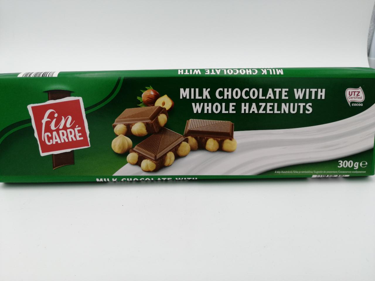 Фото - Шоколад молочный с целыми орехами Milk Chocolate Fin Carre