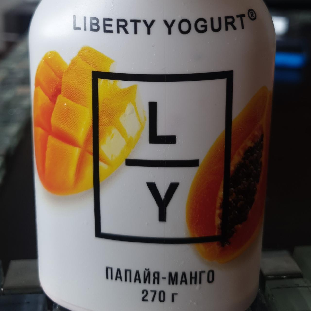 Фото - Йогурт питьевой с папайей и манго 1.5% Liberty yogurt