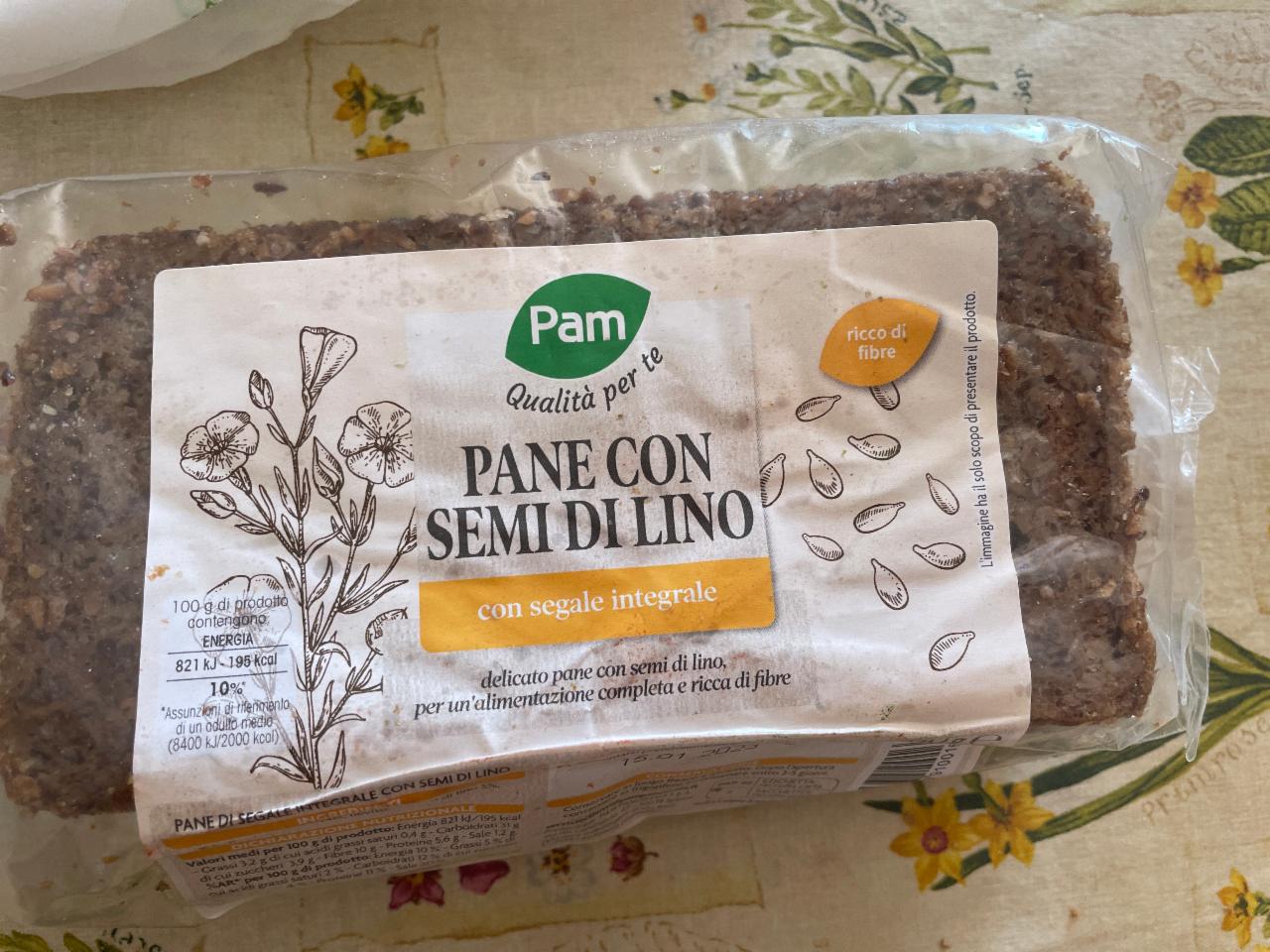 Фото - Хлеб цельнозерновой pane con semi di Lino с леном Pam