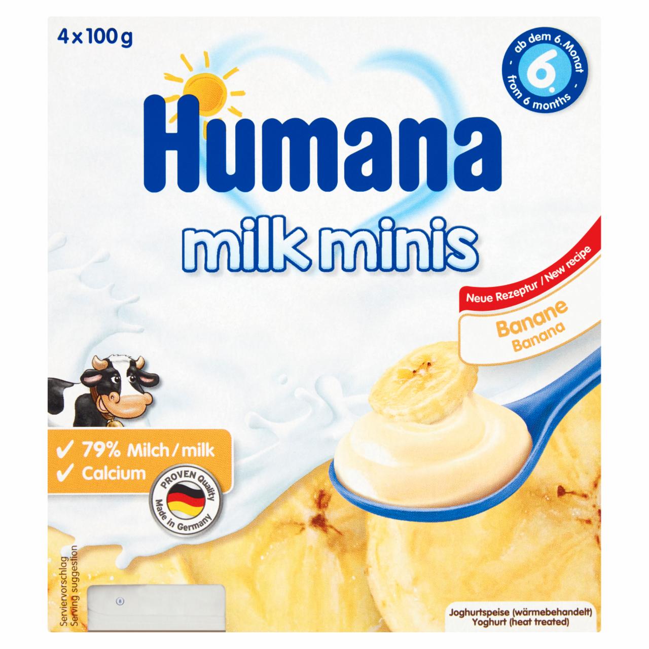 Фото - Йогурт десерт кисломолочный с бананом для детей Humana