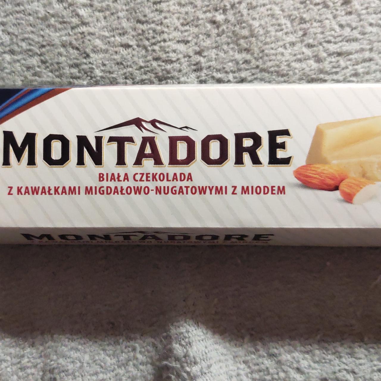 Фото - Шоколад белый с кусочками миндальной нуги с медом Montadore Magnetic