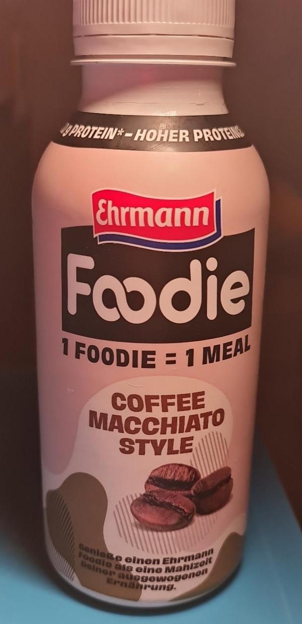 Фото - Протеиновый напиток Foodie Coffe Macchiato Style Ehrmann