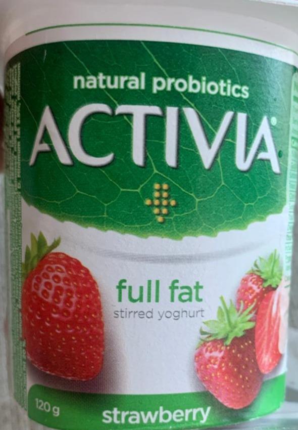Фото - йогурт клубничный full fat Activia