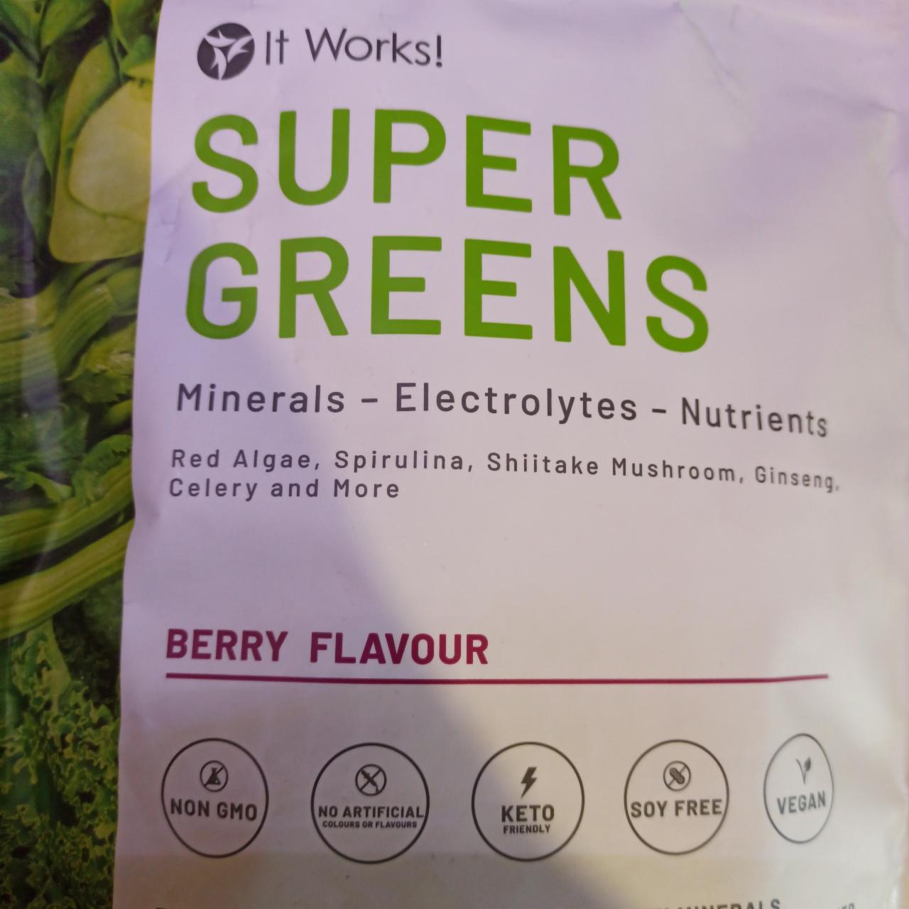 Фото - смесь салатная Super Greens Minerals Electrolytes Nutrients Berry Flavour It works!