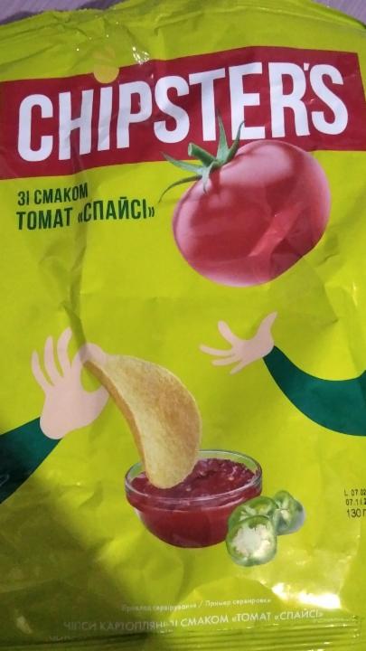 Фото - Чипсы картофельные со вкусом томат Спайси Chipsters