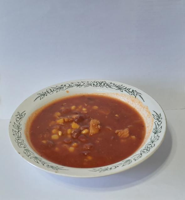 Фото - Мексиканский суп с фасолью, кукурузой и курицей домашний