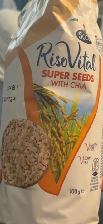 Фото - Хлебцы рисово-кукурузные с семенами чиа Super Seeds With Chia Riso Vital Scotti