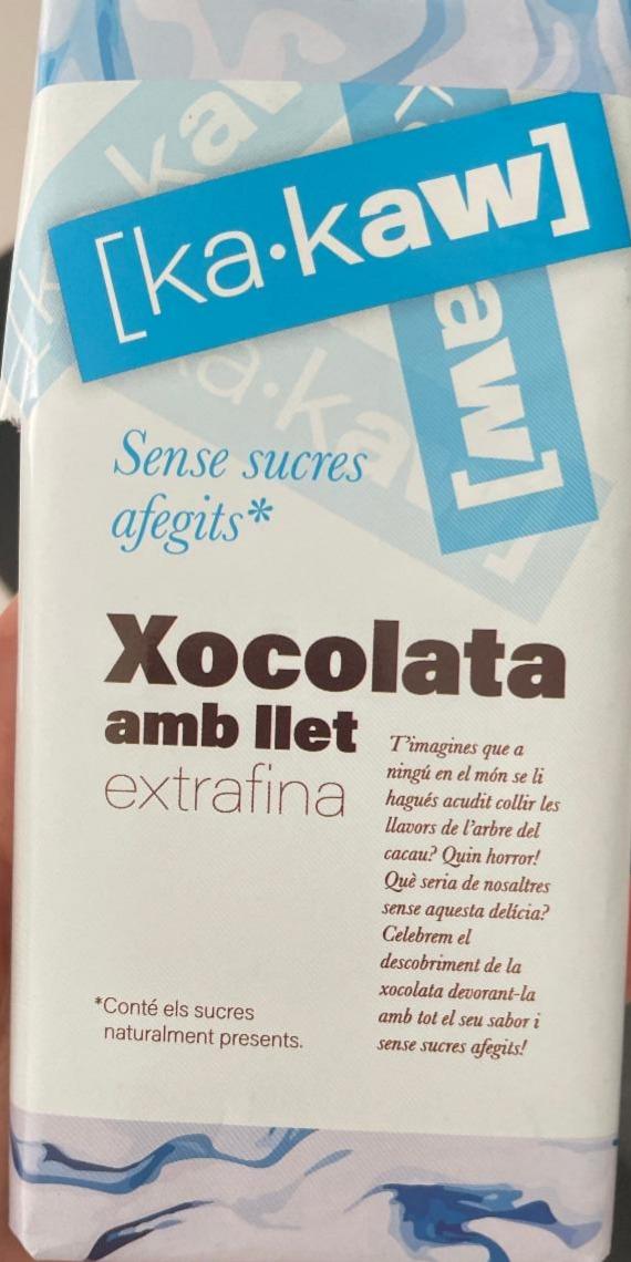 Фото - Xocolata amb llet Ka-kaw Ametller Origen