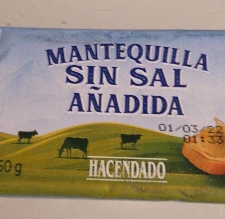 Фото - Масло сливочное Mantequilla Sin Sal Anadida Hacendado