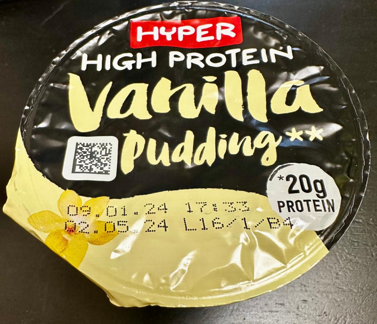 Фото - Пудинг молочный ваниль безлактозный 1.5% high protein vanilla pudding Hyper