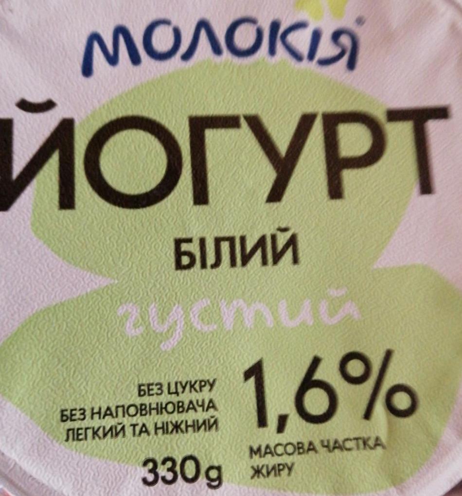 Фото - Йогурт 1.6% белый густой без сахара без наполнителя Молокия