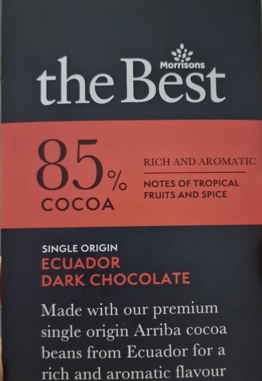 Фото - Шоколад черный 85% Dark Chocolate The Best Morrisons