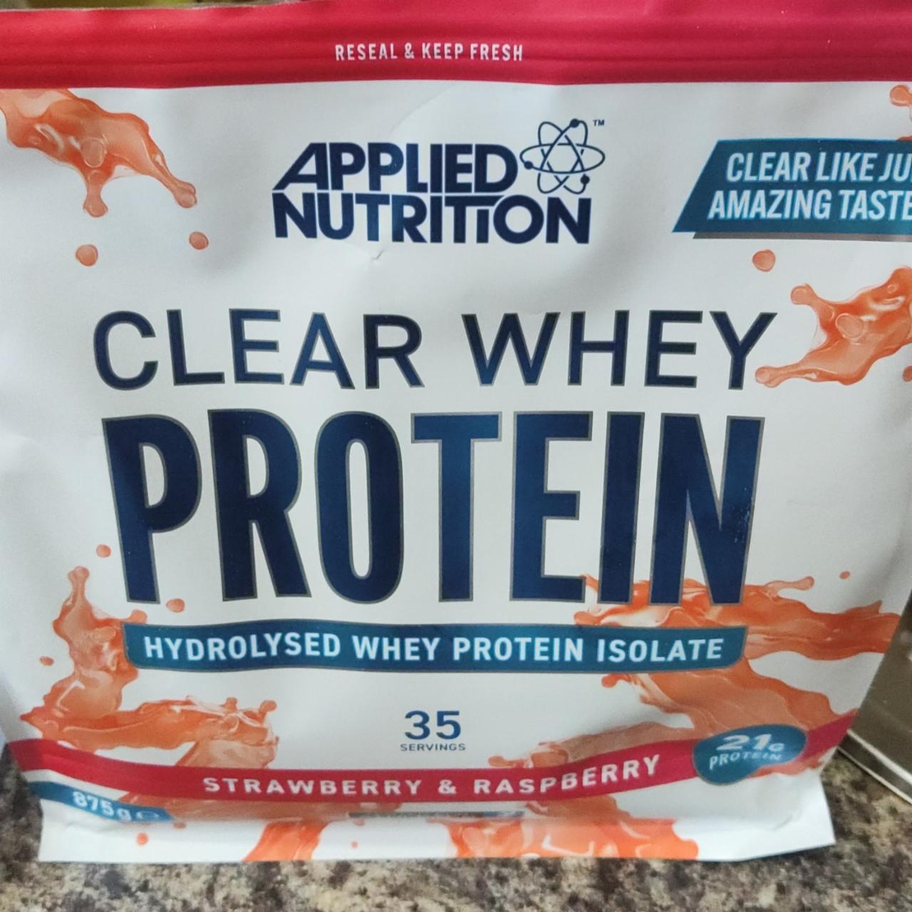 Фото - Clear whey protein strawberry raspberry Applied nutrition