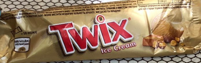 Фото - мороженое молочное с печеньем-карамелью в шоколадной глазури Twix Твикс