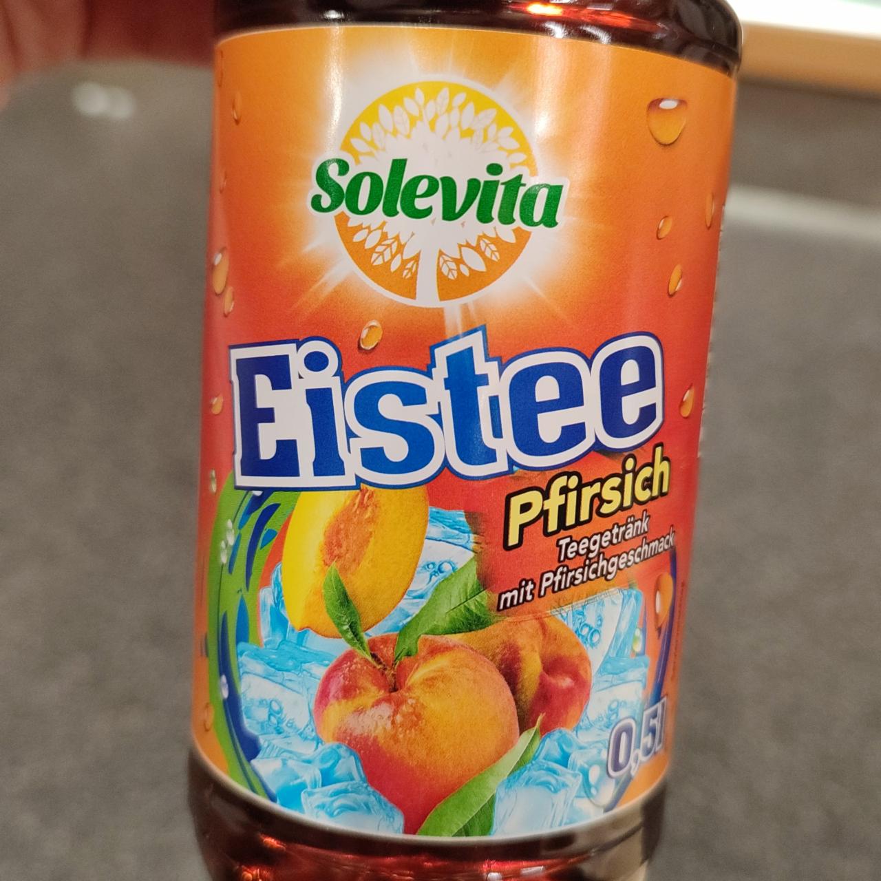 Фото - холодный чай со вкусом персика Solevita