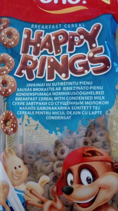 Фото - Завтрак сухой Happy Rings кольца со сгущенным молоком Oho