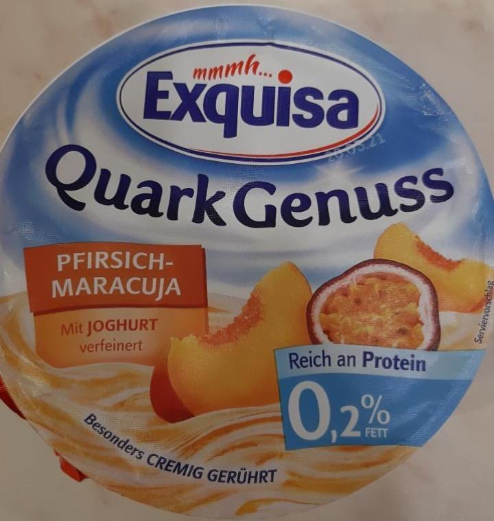 Фото - йогурт персик, маркуйя Quark Genuss Pfirsich-Maracuja Exquisa