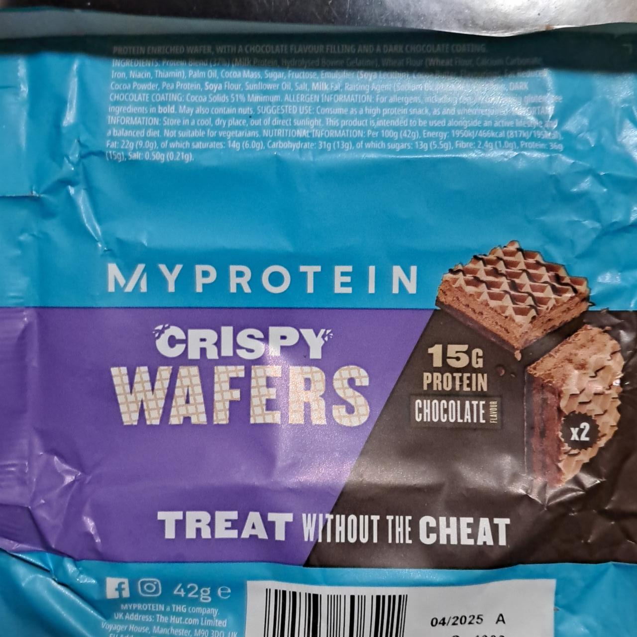 Фото - Crispy wafers Chocolate MyProtein
