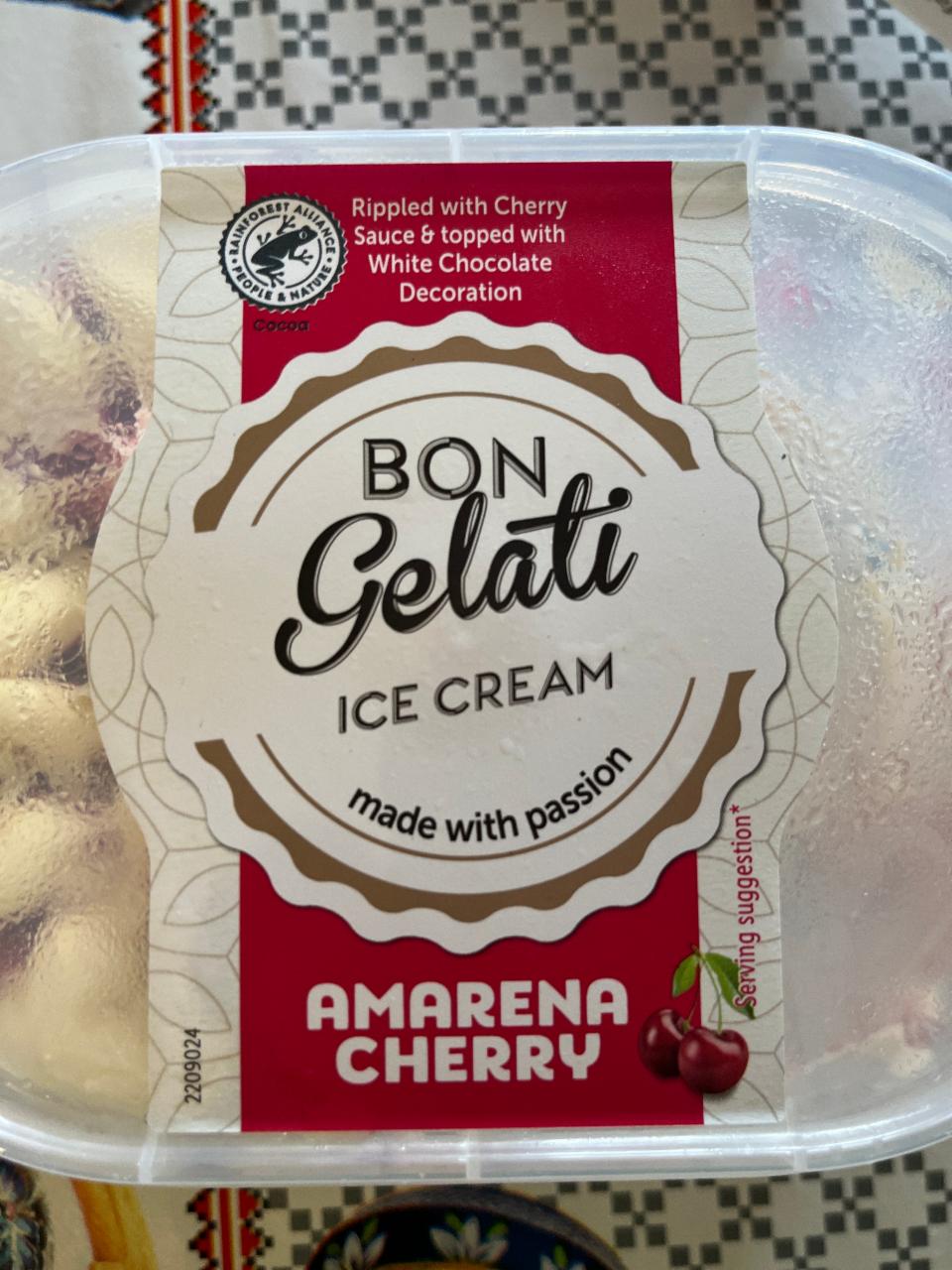 Фото - Мороженое вишня амарена Bon Gelati