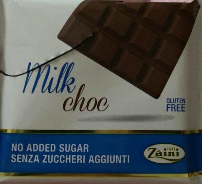 Фото - Шоколад молочный без сахара Zaini