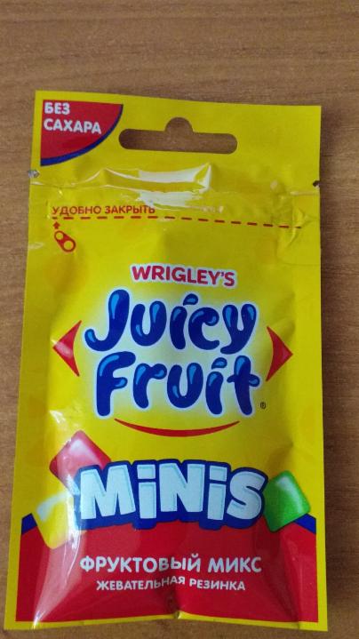 Фото - juicy fruit minis фруктовый микс жевательная резинка Wrigley´s