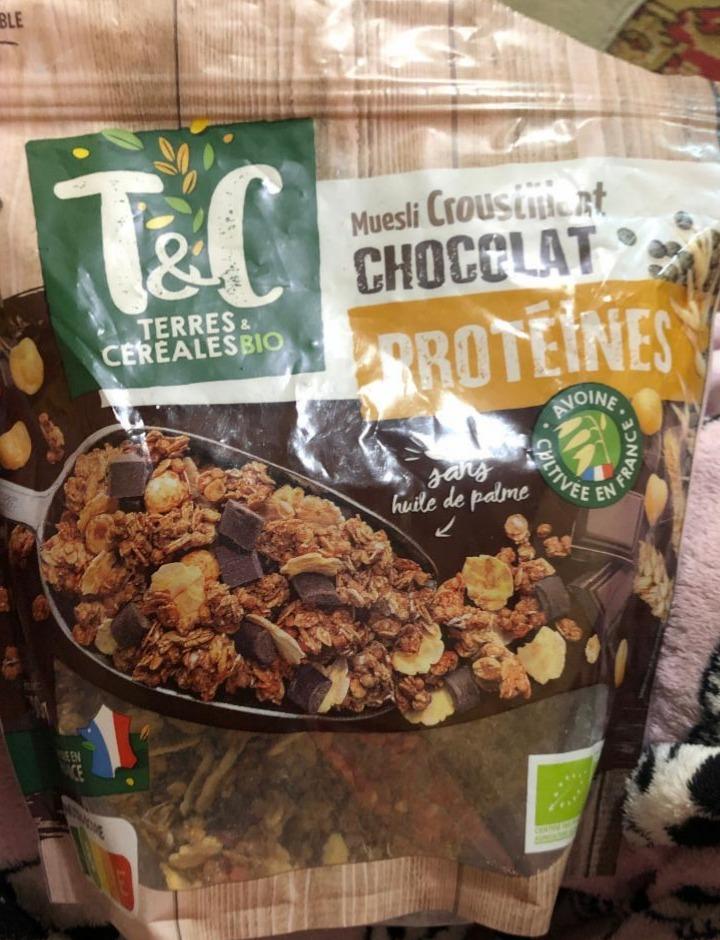 Фото - Мюсли Muesli Croustillant Chocolat Proteines Terres&Cereales bio