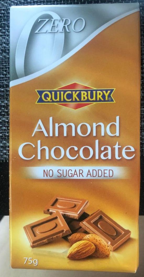 Фото - Шоколад Quickbury с миндалем без сахара