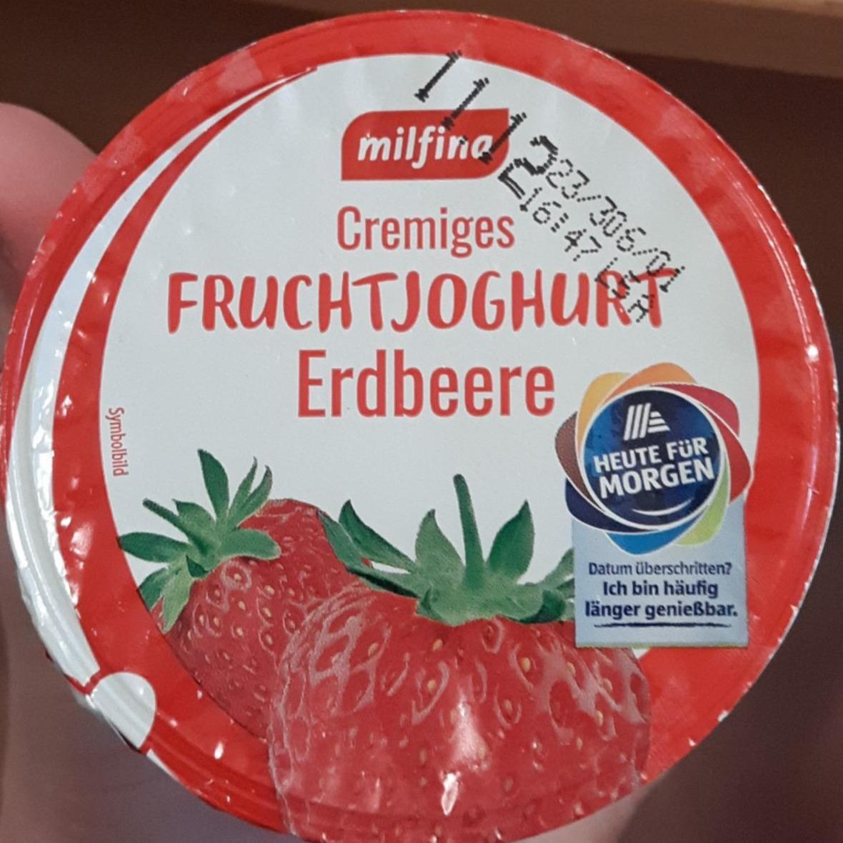 Фото - Joghurt Fruchtgurt Erdbeere Milbona