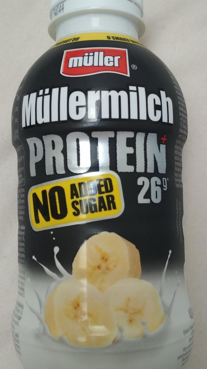 Фото - протеиновый молочный напиток с бананом Müllermilch