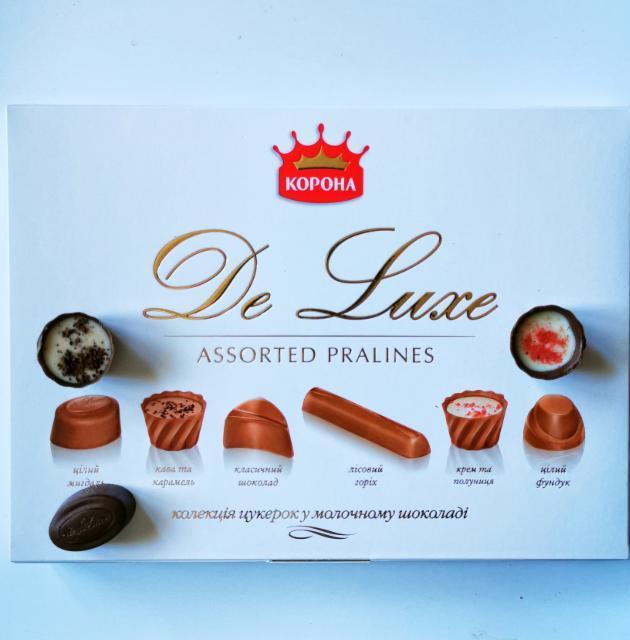 Фото - Конфеты корона де люкс в молочном шоколад De luxe