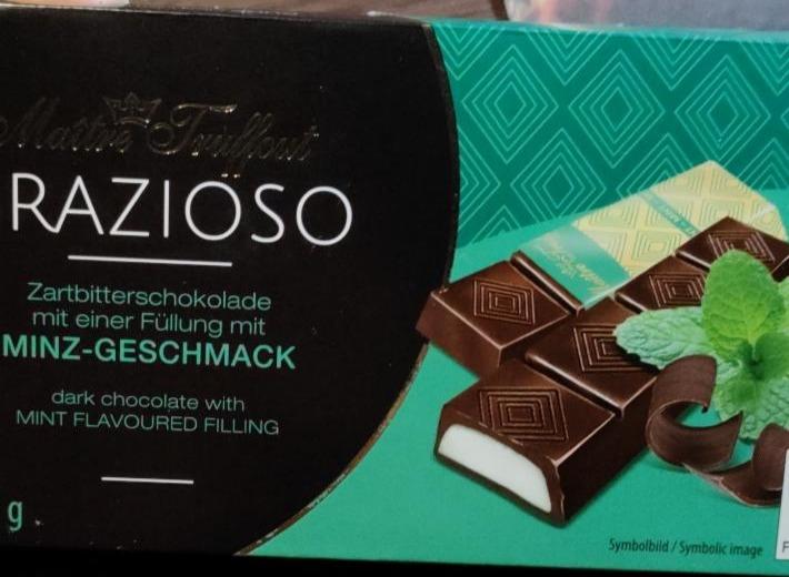 Фото - Тёмный шоколад с начинкой с мятным вкусом Maître Truffout Grazioso