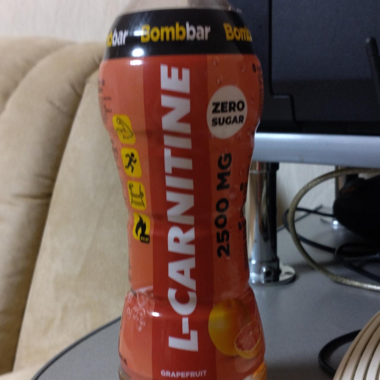 Фото - Напиток слабогазированный Л-карнитин со вкусом грейпфрут L-Carnitine Bombbar