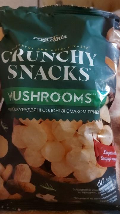 Фото - Шарики кукурузные соленые со вкусом грибов Crunchy Snacks Своя линия