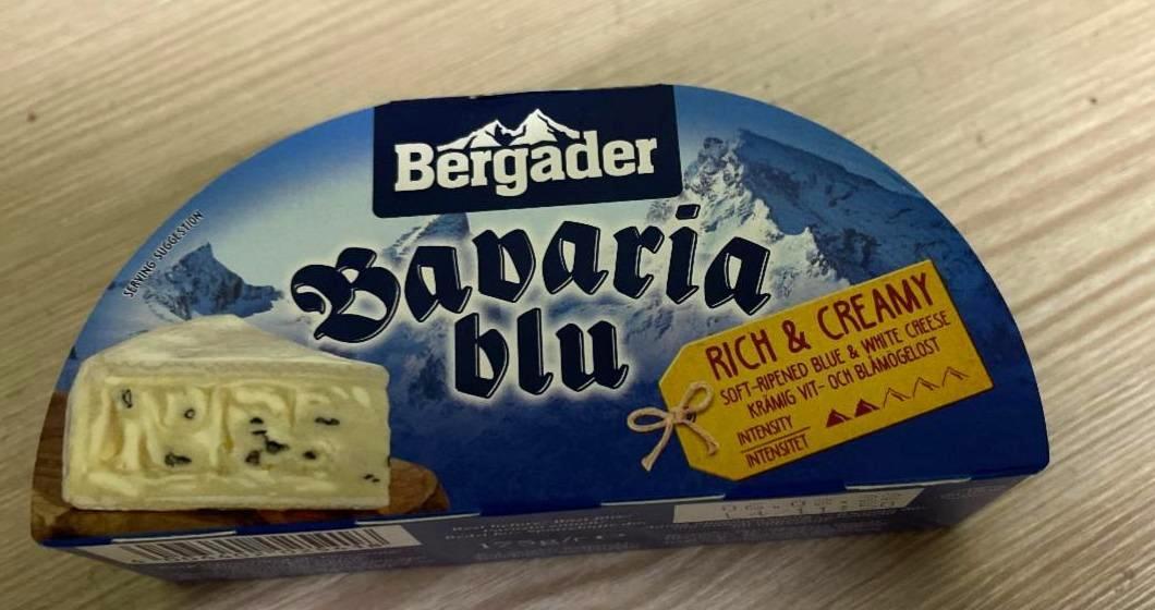 Фото - Сыр 72% сливочный с белой плесенью Бавария Блю мини Bergader