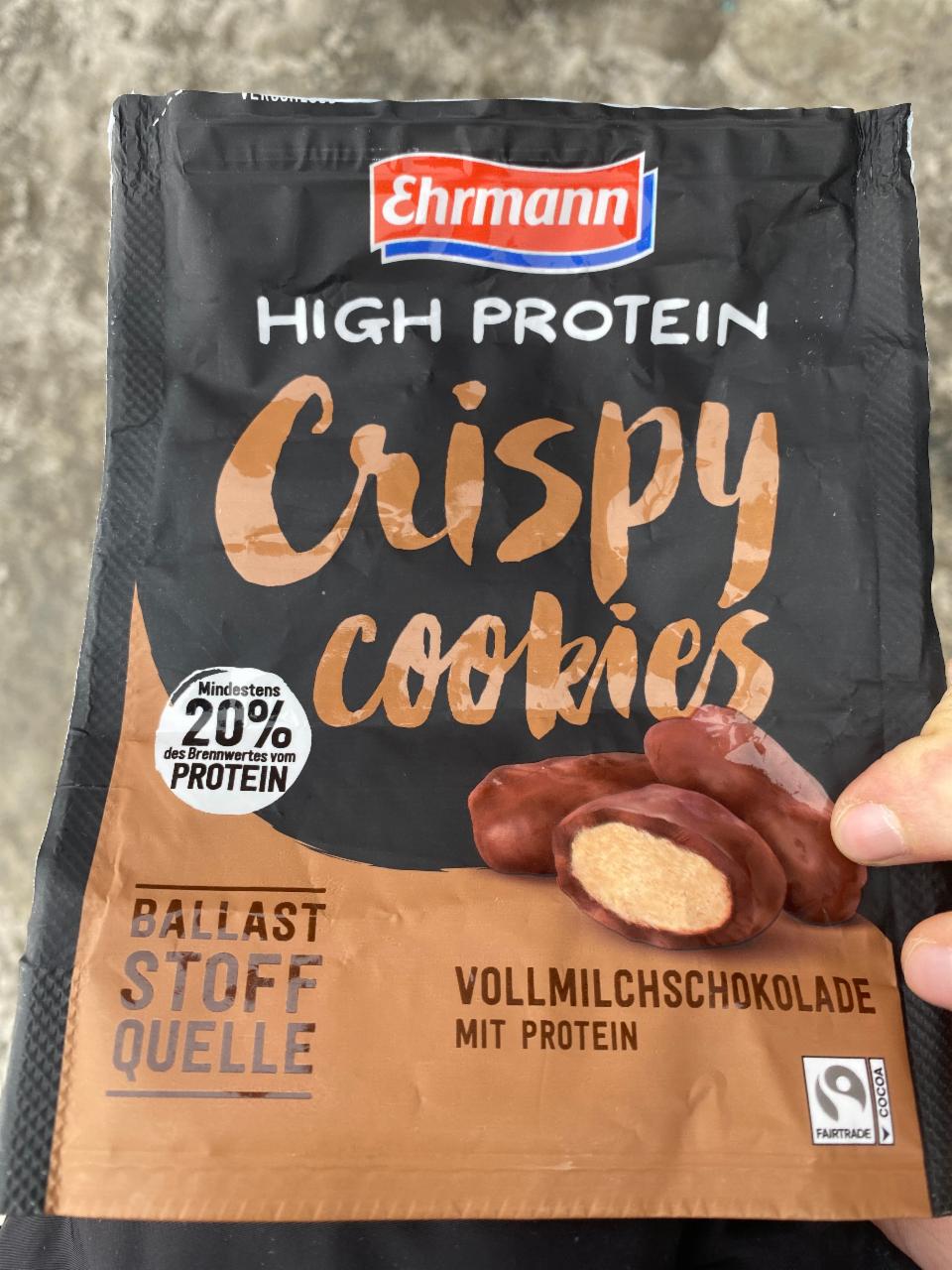 Фото - Crispy Cookies Vollmilchschokolade mit protein Ehrmann