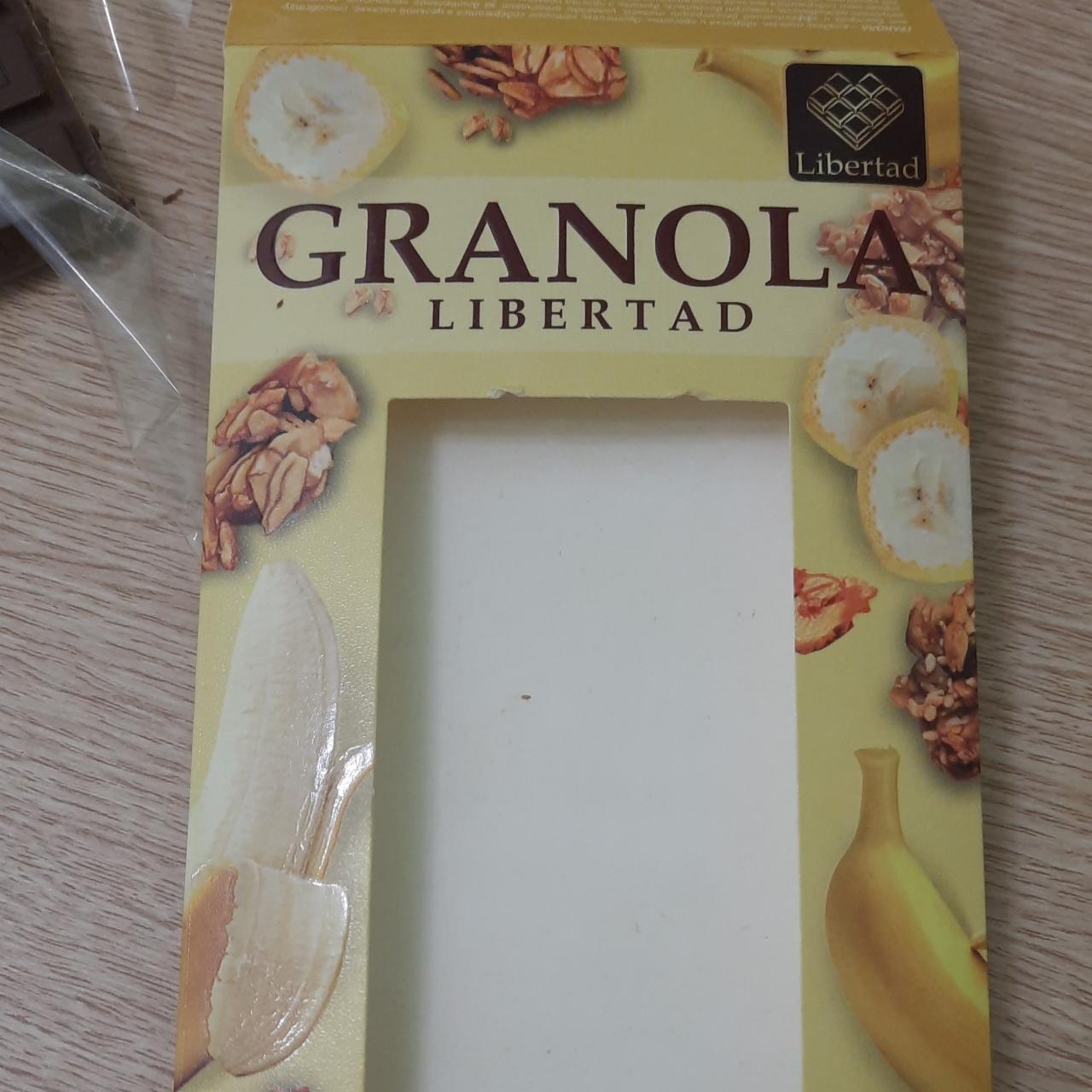 Фото - Молочный шоколад с гранолой и бананом Granola Libertad