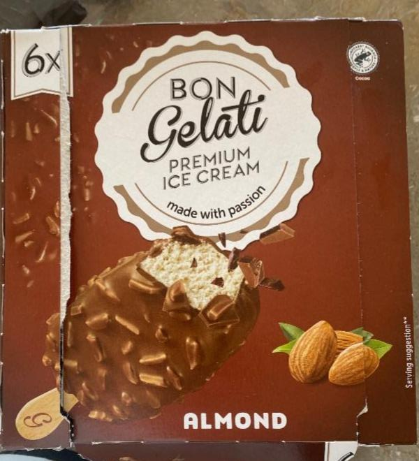 Фото - premium мороженое с миндалем в глазури Bon Gelati