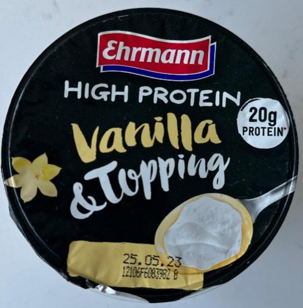 Фото - High protein vanilla&topping Ehrmann