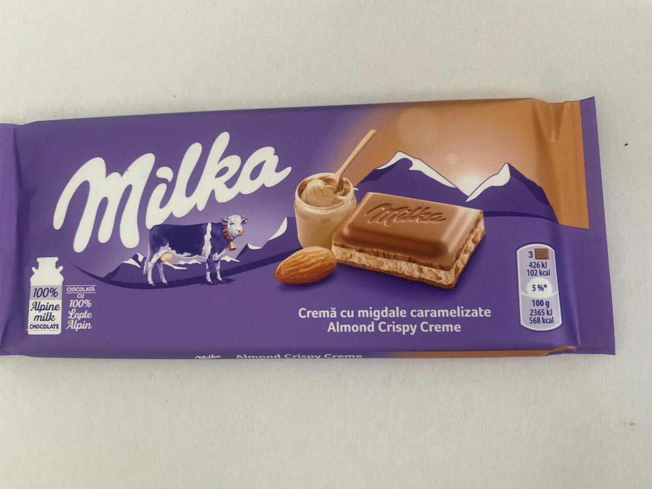 Фото - Шоколад молочный с миндальным кремом Milka