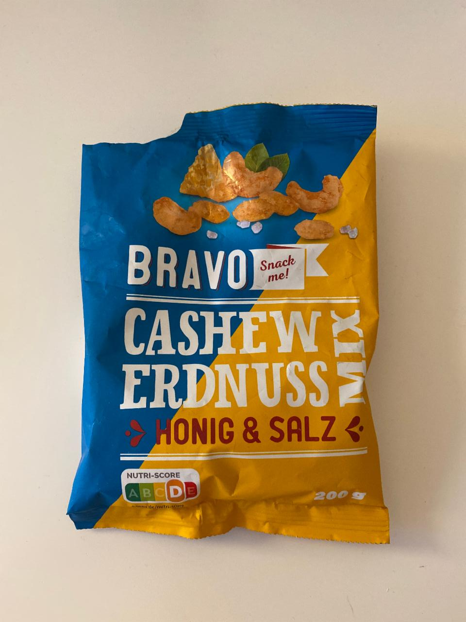Фото - Кешью и арахис соленые с медом Cashew Erdnuss Mix Honig & Salz Bravo Snack Me!
