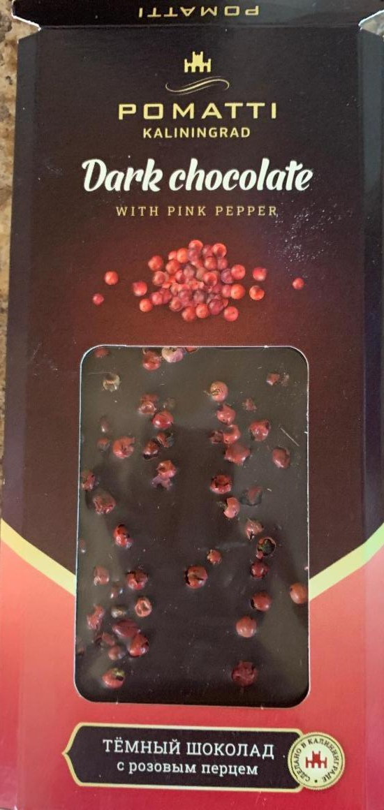 Фото - тёмный шоколад с розовым перцем Pomatti