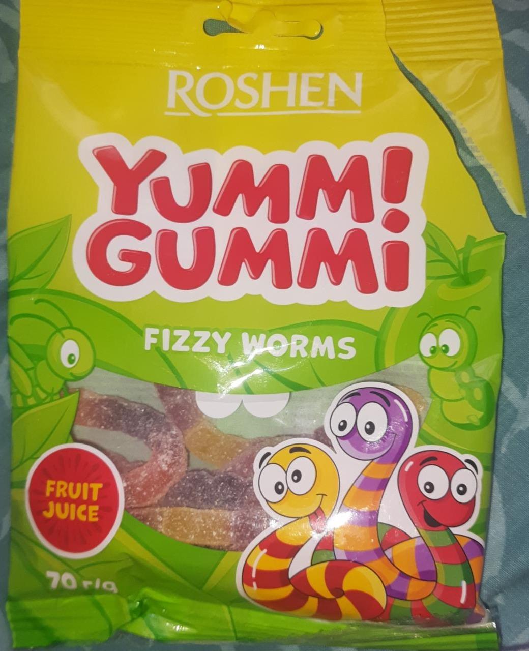 Фото - Конфеты желейные Fizzy Worms Yummi Gummi Roshen