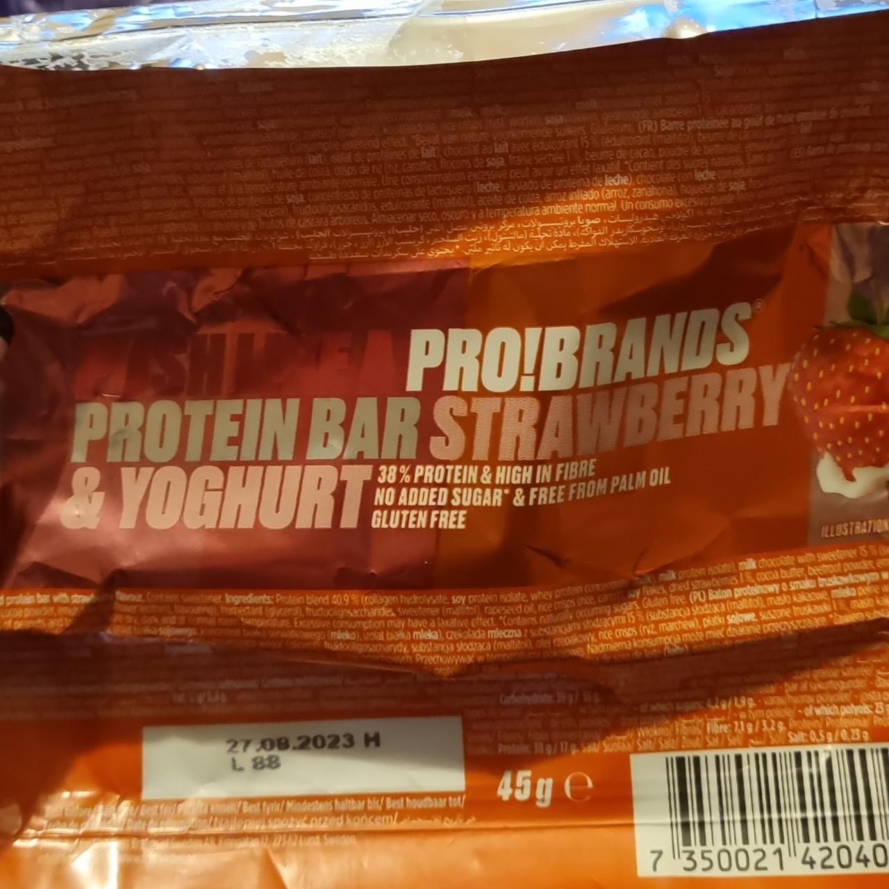 Фото - протеиновый батончик с клубникой Protein Pro Pro!brands